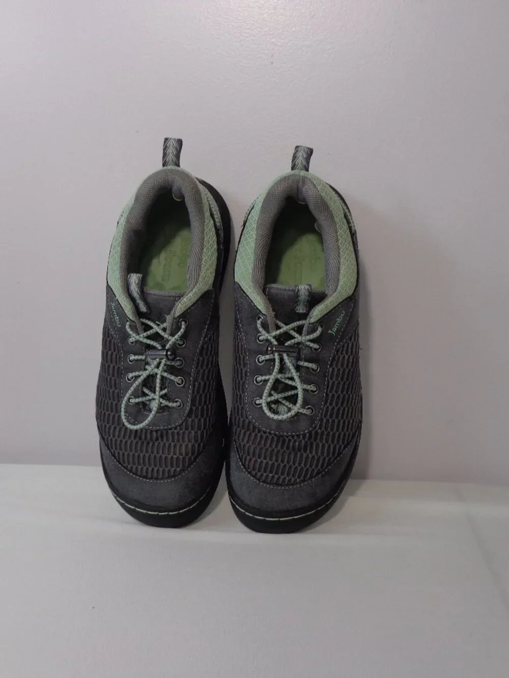 Jambu Women's‎ Sunset Vegan Sneakers Casual Water Ready Charcoal Mint Size 8M